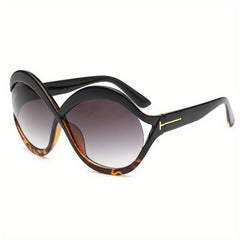 Stylish Oversized Oval Sunglasses Women Large UV Protection