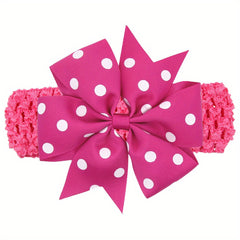 Girls Bow Knot Polka Dot Headband Head Accessories Headwear
