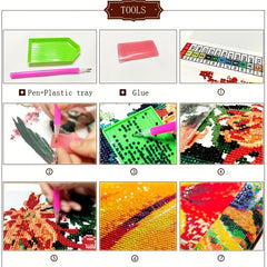 Owl Diamond Painting Kit - DIY Full Diamond Embroidery Rhinestone Art