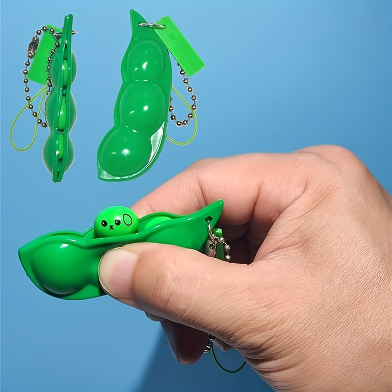 Pea Squishy Keychain Stress Relief Toy
