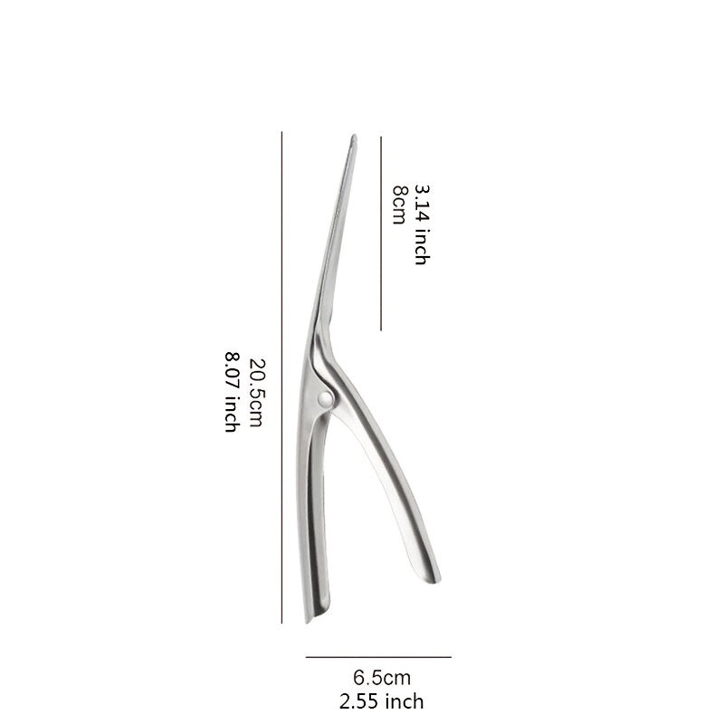 2pcs Stainless Steel Shrimp Peeling Deveining Seafood Prawn Curved Peeler