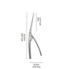 2pcs Stainless Steel Shrimp Peeling Deveining Seafood Prawn Curved Peeler