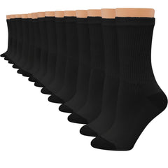 Men's Mid Crew Sport Socks Sweat-Absorbing Cotton Blend Comfy Breathable Socks