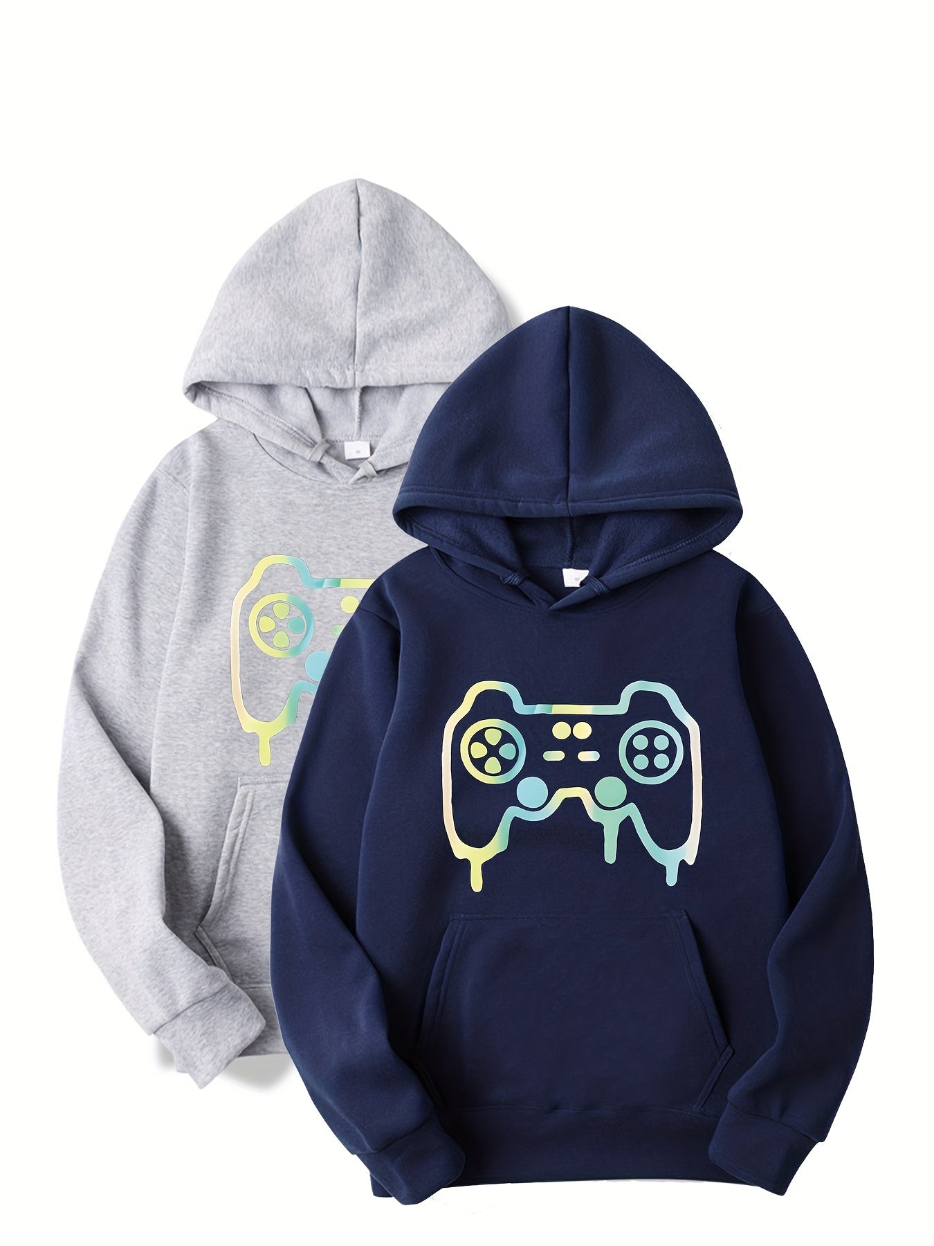 2pcs Gamepad Boys Hooded Sweatshirt Spring Fall Kids Hoodie Tops