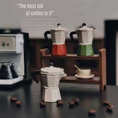 Dollhouse Coffee Pot Set Alloy Hand Painted Colorful Toy Accessory
