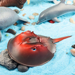 8pcs Ocean Animal Figurines Plastic Sea Toys Sharks Dolphins Penguins Turtles Oc
