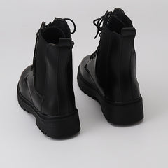 Women's Lace Up Combat Boots Faux Leather Fashionable Boots
