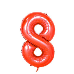 40 inch Red Aluminum Foil Digital Balloon for Party Supplies