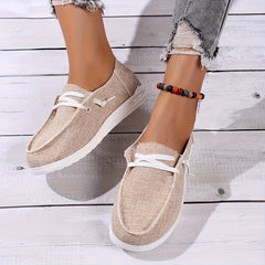 Women's Lightweight Canvas Lace-Up Sneakers