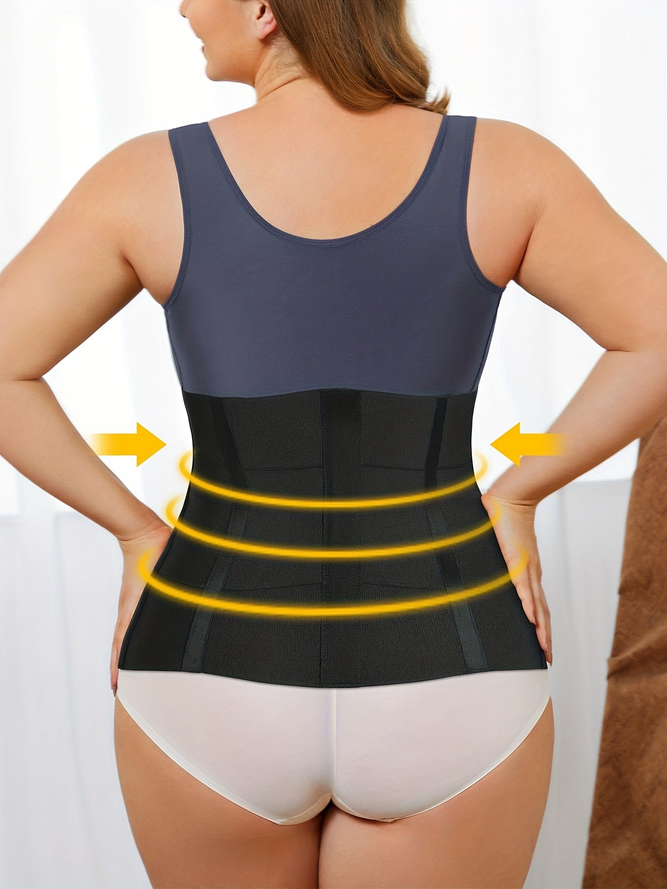 Sports Shapewear Women's Plus Hook & Eye Belly Wrap Tummy Control