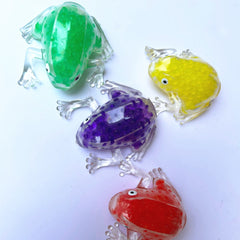 Funny TPR Frog Gel Beads Stress Ball Fidget Sensory Toy Antistress Squishy Ball