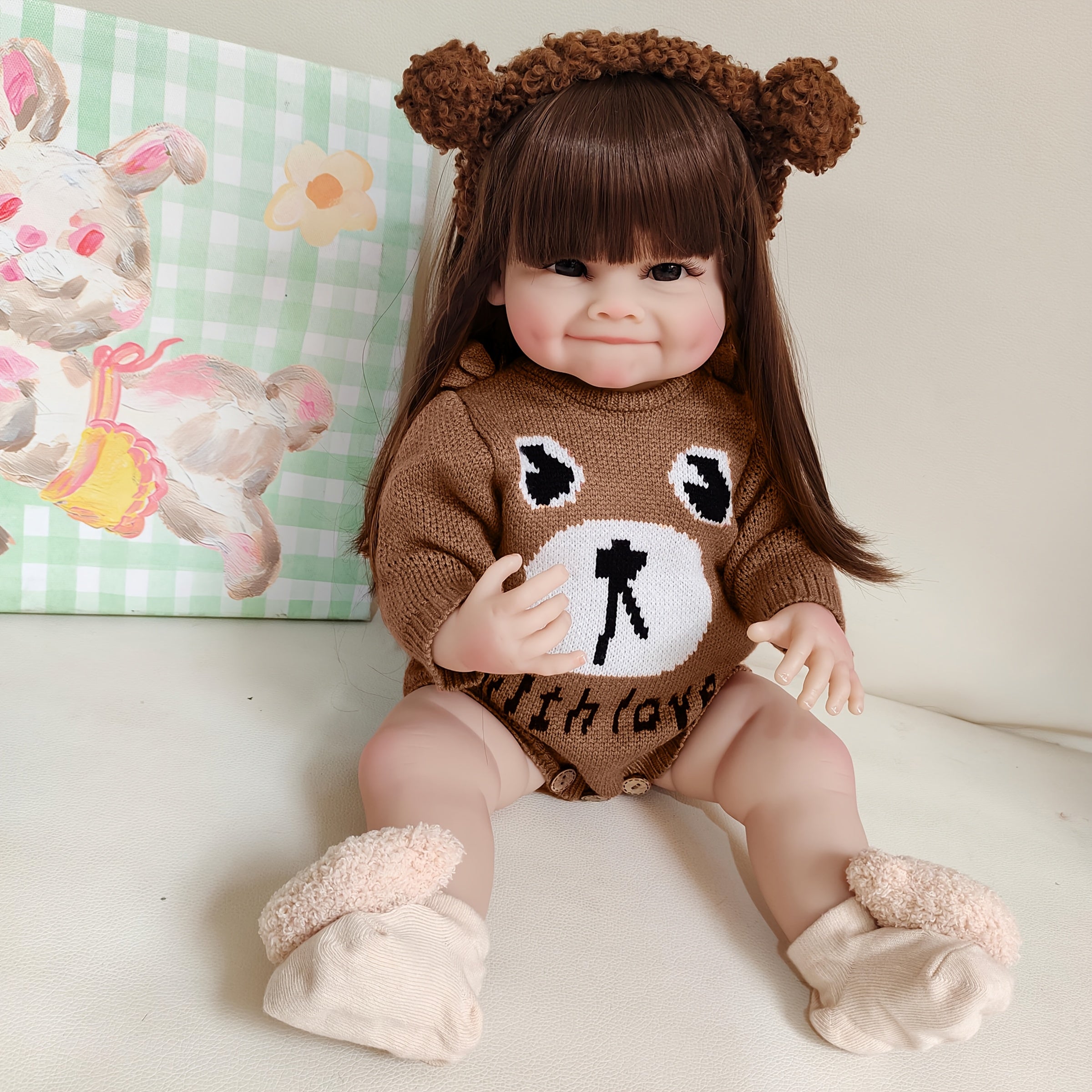 Realistic 55cm Full Silicone Doll with Submergible Wig