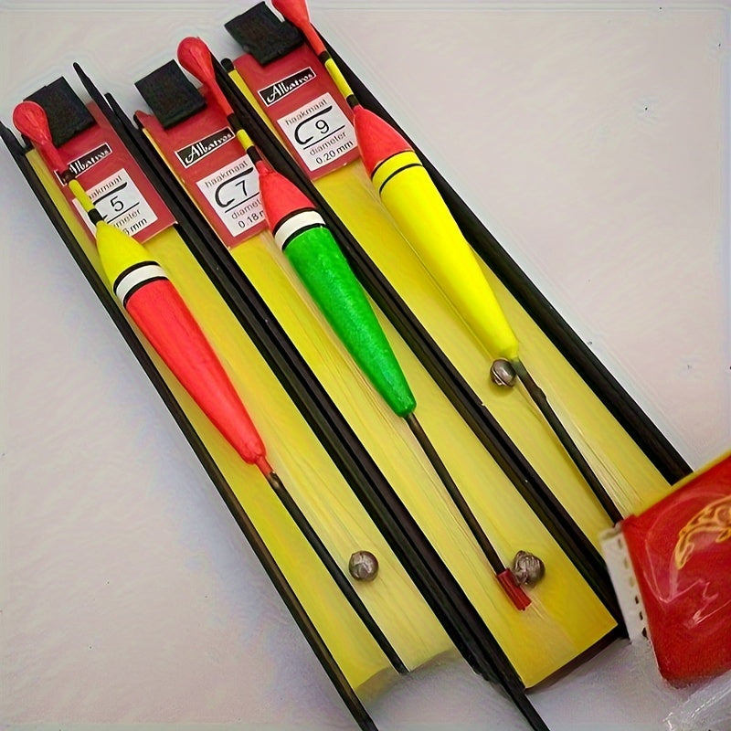 Tied Fishing Line Gold Sleeve Fish Hook Line Bobber Set 5 7
