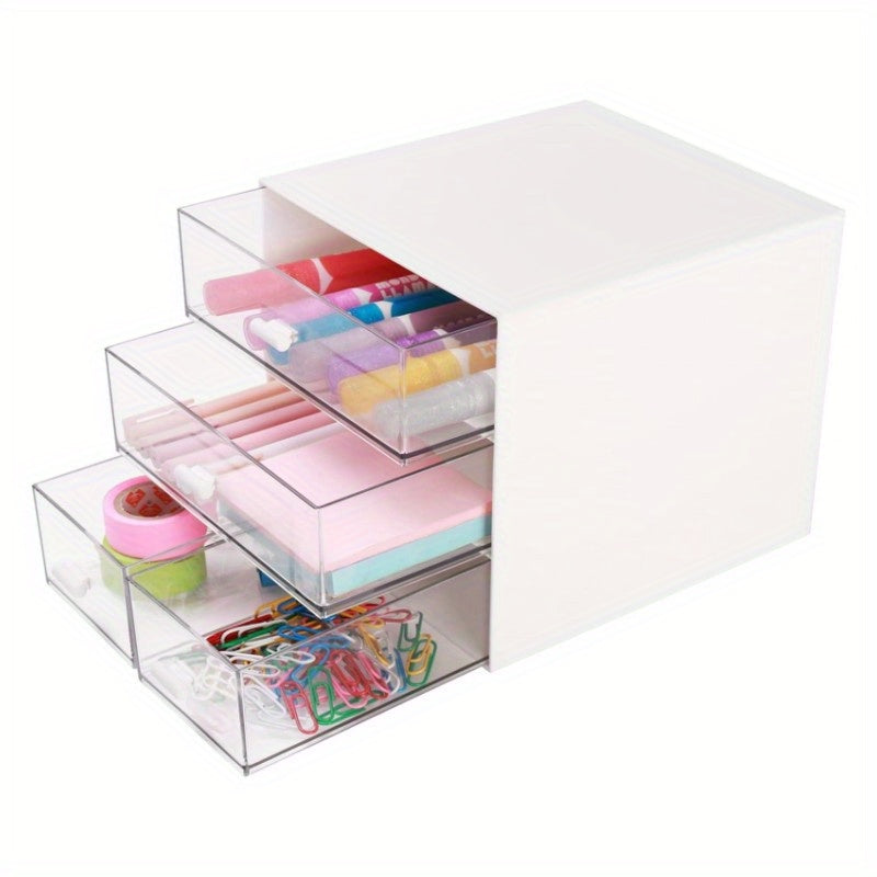 Desk Organizer With Drawer Desk Storage Box With 4 Drawers