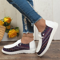 Women's Square Pattern Skateboard Shoes Lace-up Canvas Sneakers