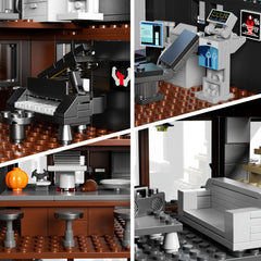 Classic Movie Modern Villa Street Scene Building Set Toy Model