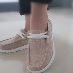 Women's Breathable Canvas Shoes Low Top Lightweight Casual Shoes