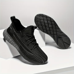 Men's Breathable Running Shoes Non Slip Lace Up Sneakers