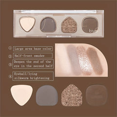 Wasteland Style Eyeshadow Palette - 4 Shimmering Matte Finish Colors
