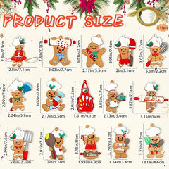 36pcs Gingerbread House Christmas Tree Ornaments Holiday Decoration