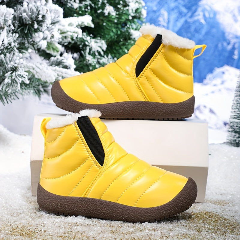Kid's Snow Boots Fleece Lined Cozy Ankle Boots