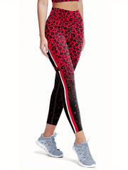 Leopard Print High Waist Yoga Pants Slim Fit Fitness Leggings
