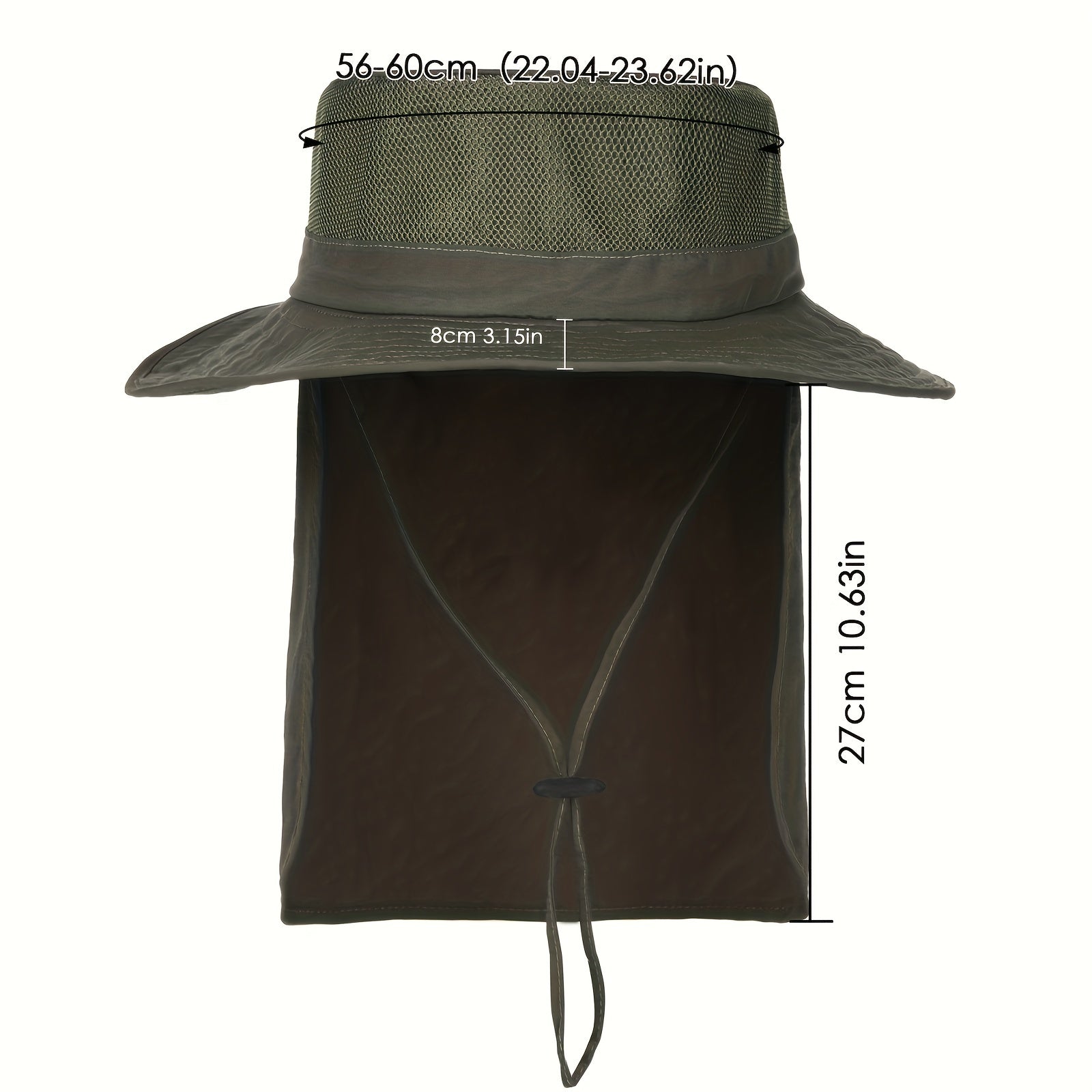 UPF 50 Sun Hat with Neck Flap Mesh Boonie Hats for Men & Women