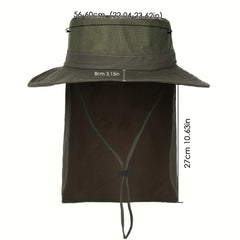 UPF 50 Sun Hat with Neck Flap Mesh Boonie Hats for Men & Women
