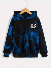 Boys Smudge Print Hoodie Pullover Top Sweatshirt