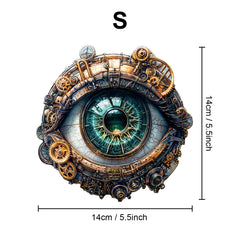 Steampunk Mechanical Eye Wooden Jigsaw Puzzle - Unique Animal Shapes