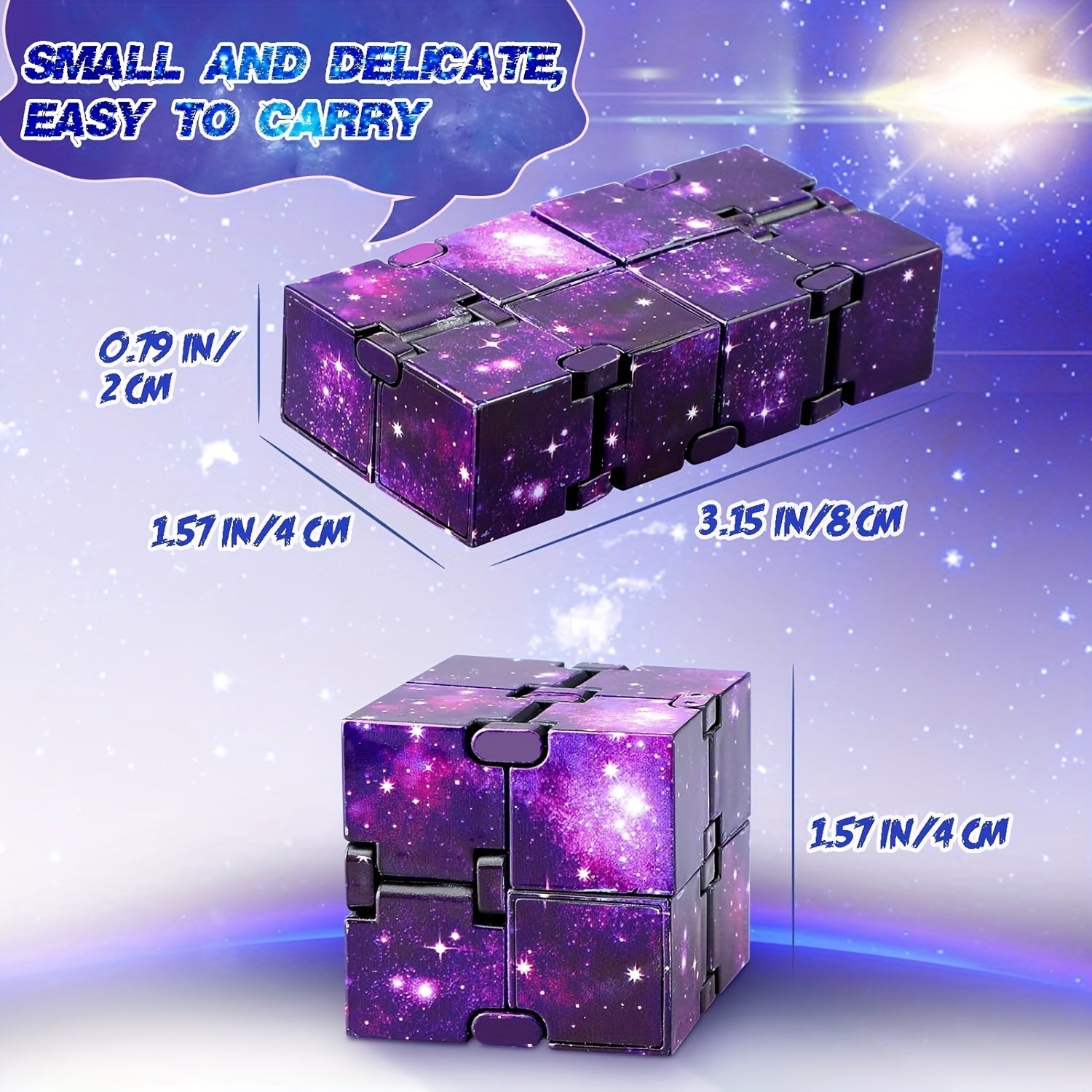 3pcs Cube Toy Sensory Stress Relief Infinite Cubes Hand Held Magic Toy
