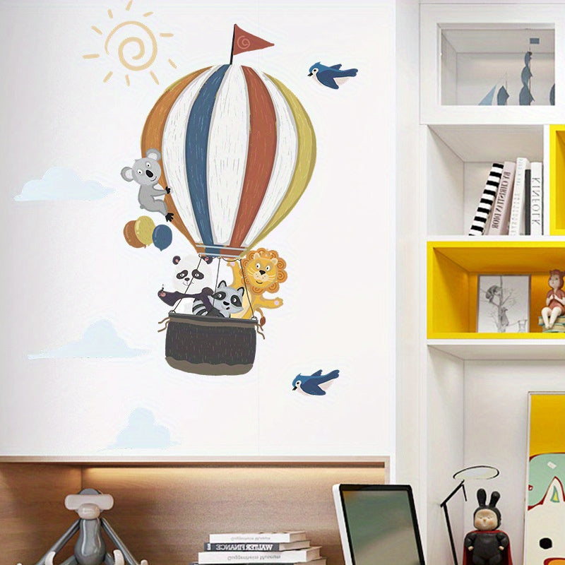 Colorful Hot Air Balloon Cloud Stickers For Children's Bedroom