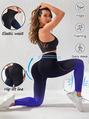 Ombre Tummy Control Yoga Pants High Stretch Leggings Women's Activewear