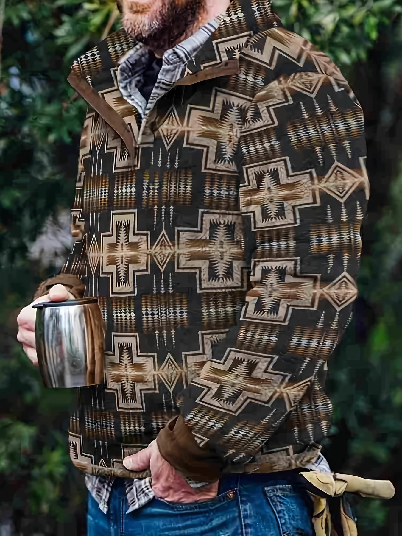 Men's Flannel Long Sleeve Shirt Coat