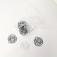 10pcs Rose Paper Clip Metal Bookmark Pocket Clip Styling Paper Clip