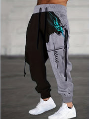 Men's Two Drawstring Pocket Sweatpants Loose Comfy Jogger Pants