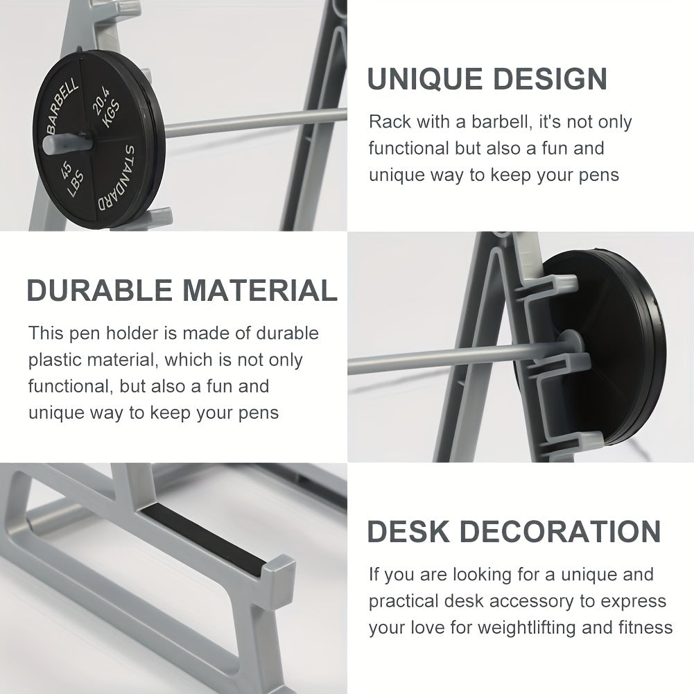 Barbell Holder Pen Holder for Gym Theme Desk Decor
