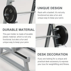 Barbell Holder Pen Holder for Gym Theme Desk Decor