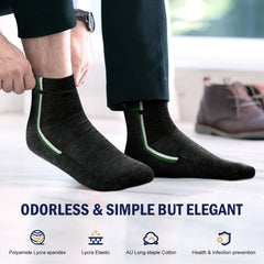 4 Pairs Warm Men's Ankle Socks Moisture Wicking Deodorant Size 43 46