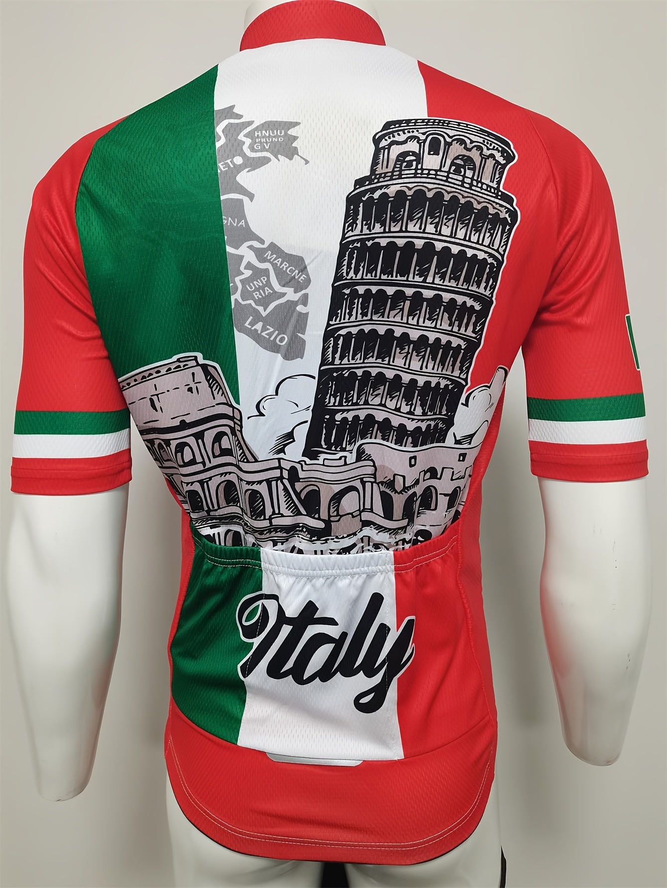 Italia Men's Cycling Jersey - Quick Dry Short Sleeve Shirt