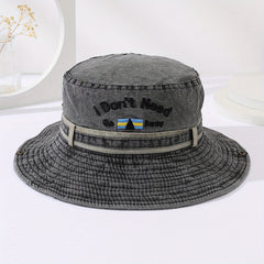 Wide Brim Denim Bucket Hat for Outdoor Sports Unisex