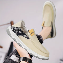 Men's No Tie Lace Slip On Loafers Casual Shoes