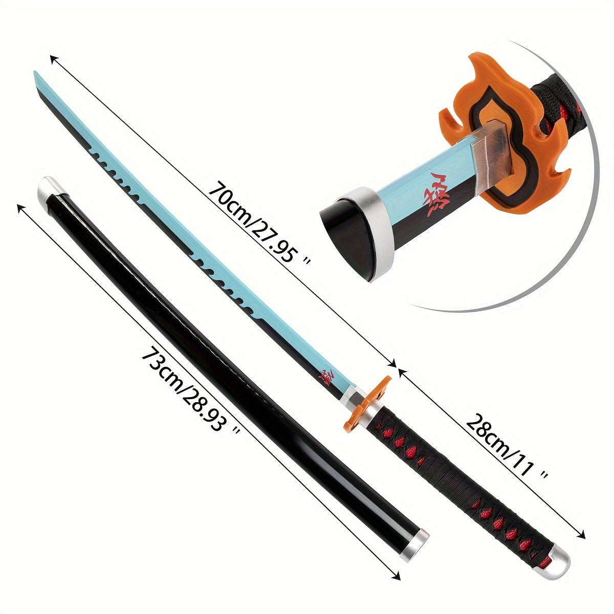 Anime Sword With Stand Samurai Katana Sword Replica Halloween Cosplay Props