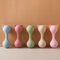 Colorful Silicone Kids Sand Hammer Soft Grip Rattle Toy