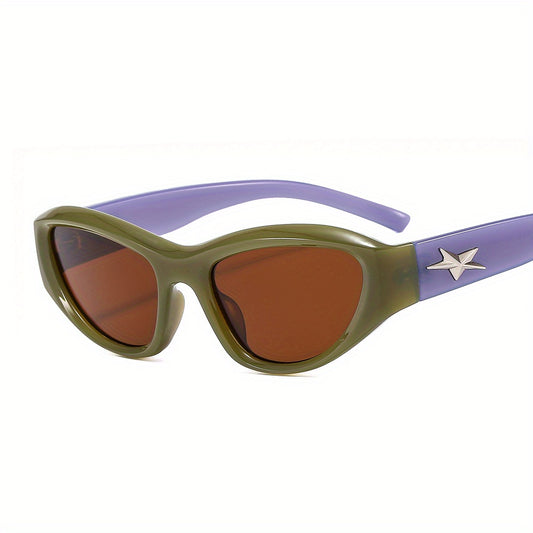 Y2K Star Decor Wrap Around Sunglasses UV400