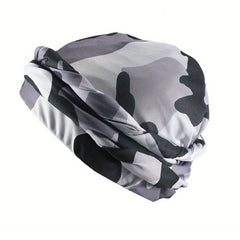 Men's Stretch Print Braid Turban Cap