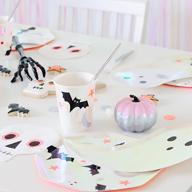 Iridescent Halloween Disposable Party Utensils Plates Cups And Napkins