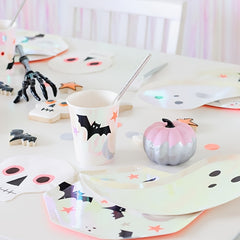 Iridescent Halloween Disposable Party Utensils Plates Cups And Napkins