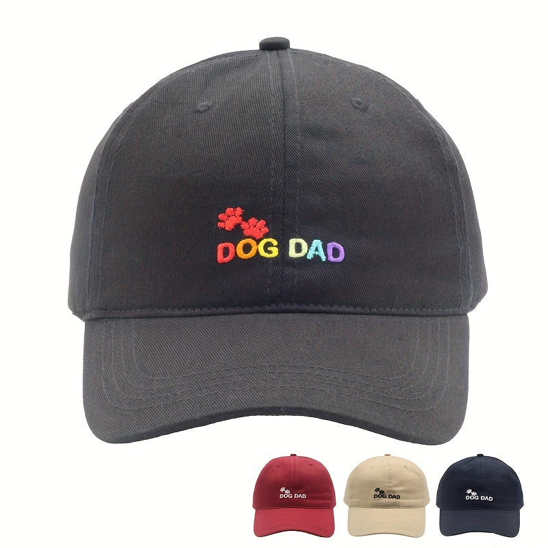 Dog Dad Letter Embroidered Hat Dog Paw Hat Cap