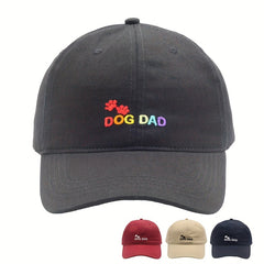 Dog Dad Letter Embroidered Hat Dog Paw Hat Cap